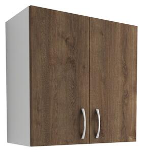 Dulap de bucătărie superioară cu 2 uși Benita Bronz Stejar-alb 60x30x60 cm