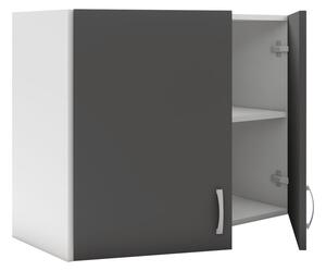 Dulap de bucătărie superioară Benita 2 uși Antracit-alb 80x30x60 cm