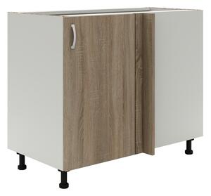 Dulap de bucătărie inferioară cu 1 ușă Benita Stejar Sonoma-alb 98x50x80 cm