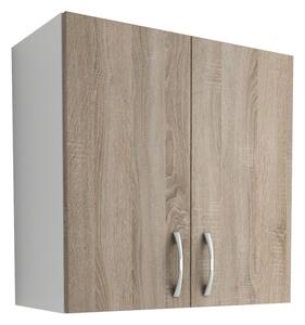 Dulap de bucătărie superioară cu 2 uși Benita Stejar Sonoma-alb 60x30x60 cm