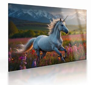 Tablou pe sticlă - Unicorn (70x50 cm)