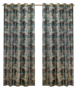 Set draperii Velaria veneto petrol cu capse, 2x150x245 cm