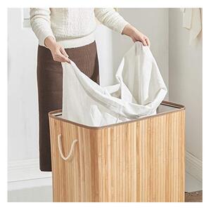 Cos de rufe, Songmics, 150L, Natural, LCB091N01, 60 x 40 x 61 cm