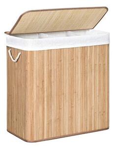 Cos de rufe, Songmics, 150L, Natural, LCB091N01, 60 x 40 x 61 cm