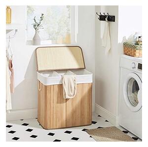 Cos de rufe, Songmics, 150L, Natural, LCB091N01, 60 x 40 x 61 cm