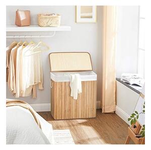 Cos de rufe, Songmics, 150L, Natural, LCB091N01, 60 x 40 x 61 cm