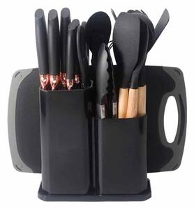 Set 19 ustensile pentru bucatarie, Negru