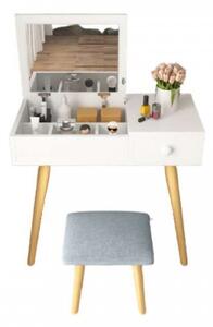 SmileHOME by Pepita măsuță de toaletă 2 în 1 cu scaun #white-brown