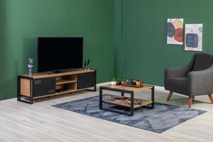 Cosmo24 Set de mobilier pentru camera de zi, Atlantic Pine negru