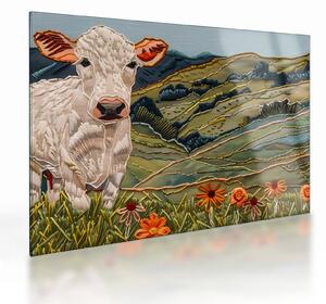 Tablou pe sticlă - Imitație de motiv tricotat (70x50 cm)