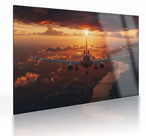 Tablou pe sticlă - Avion de transport (70x50 cm)