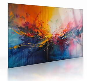 Tablou pe sticlă - Abstracție de culoare (70x50 cm)