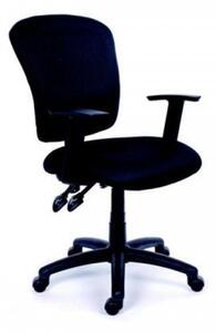 Scaun de birou MAYAH, tapițerie din material textil negru, suport negru pentru picioare, MAYAH "Active"