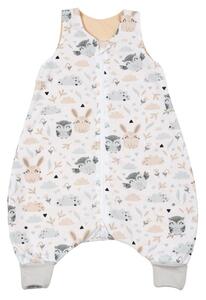 Sac de dormit de vara cu picioare 6-18 luni Kidizi Forest Friends 0.5 tog, mansete transformabile in soseta