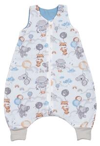 Sac de dormit de vara cu picioare 6-18 luni Kidizi Tiny Adventures 0.5 tog, mansete transformabile in soseta