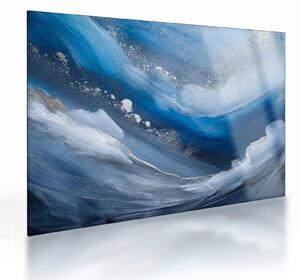 Tablou pe sticlă - Abstractizarea oceanului (70x50 cm)
