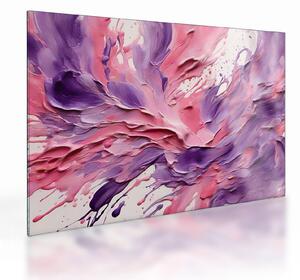 Tablou pe sticlă - Abstracție romantică (70x50 cm)