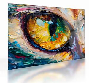 Tablou pe sticlă - Ochi de pisică Pictură (70x50 cm)