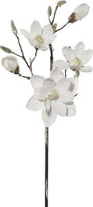 Floare artificială Magnolie cu zăpadă, 92 cm