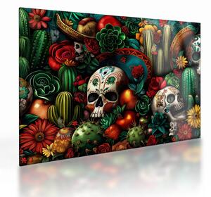 Tablou pe sticlă - Concept mexican (70x50 cm)