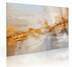 Tablou pe sticlă - Textura aurie (70x50 cm)