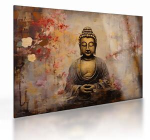Tablou pe sticlă - Buddha, pictură (70x50 cm)