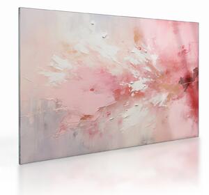 Tablou pe sticlă - Abstract roz (70x50 cm)