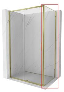Mexen Exo, perete lateral din sticlă pentru cabină de duș EXO 100x200 cm, sticlă transparentă de 6 mm, profil auriu, 810-100-000-50-00