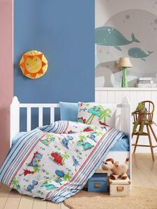 Set lenjerie de pat Dino v2 Ranforce pentru copii Multicolor