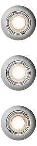 Philips - Set de 3 corpuri de tavan încastrate PERIDOT 1xGU10/7W/230V argintiu