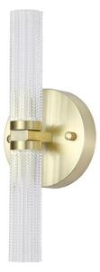 Searchlight ABERDEEN 10372SB-LED Aplica de perete pentru baie dimmabilă, 2 x LED, 12 W, 230 V, IP44, alamă