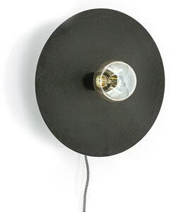 Lampa decorativa / Aplica de perete din fier Nash neagra mica, un bec