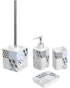 Perie WC Carreaux ceramică albastru-gri