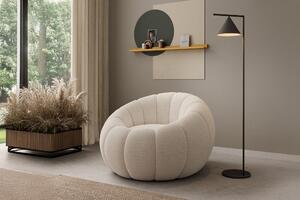 Fotoliu relaxant Pares - alb boucle Lambi 1