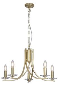 Searchlight 4165-5SB - Candelabru cu lanț ASCONA 5xE14/60W/230V