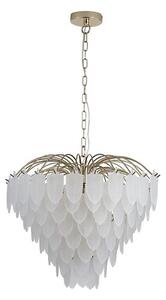 Searchlight 48970-6SB - Candelabru pe lanț FEATHER, 6xE14/60W/230V