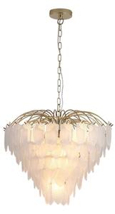 Searchlight 48970-6SB - Candelabru pe lanț FEATHER, 6xE14/60W/230V