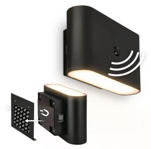 Briloner 3878015 - Aplică LED de perete reîncărcabilă cu senzor CHAT LED/3W/5V 2000 mAh, negru