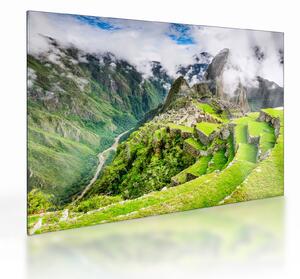 Tablou pe sticlă - Machu Picchu (70x50 cm)