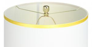 Lampa decorativa din tesatura/metal Paralla alba/neagra/aurie, un bec