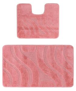 Set 2 Covorase Baie, Antiderapante, Symphony Roz, 60x100 cm, 50x80 cm