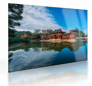 Tablou pe sticlă - Templul Byodo-in, Japonia (70x50 cm)