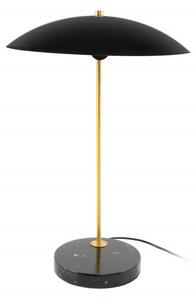 Lampa decorativa din fier/marmura Kayani neagra /aurie /neagra, un bec