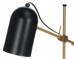 Lampa decorativa din metal/marmura Spiro neagra / aurie, un bec