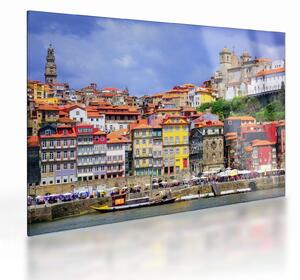 Tablou pe sticlă - Ribeira, Portugalia (70x50 cm)