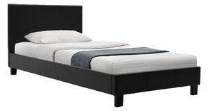 Pat Pentru O Persoana Nomer Piele Ecologica Negru Mat 100x200 Cm