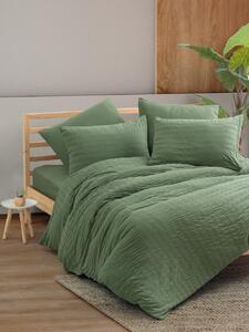 Set cuvertură pat dublu crep Verde