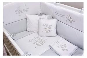 Baby Cotton (80 x 130) Set cuvertură pentru pat pentru bebeluși alb gri