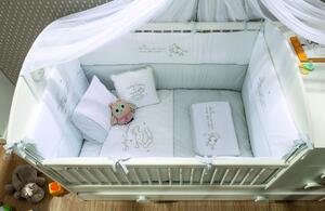 Baby Cotton (75 x 115) Set cuvertură pentru pat pentru bebeluși alb gri