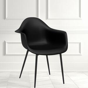 Scaun de masă, negru, PP, 64 x 59 x 84 cm